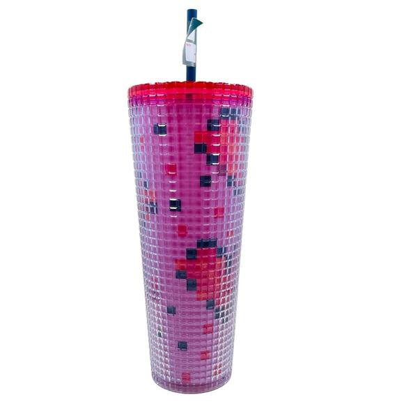 NWT Starbucks Pixel Heart Valentine‘s Day 2025 Collection Iced Cold Cup Tumbler - Picture 2 of 7